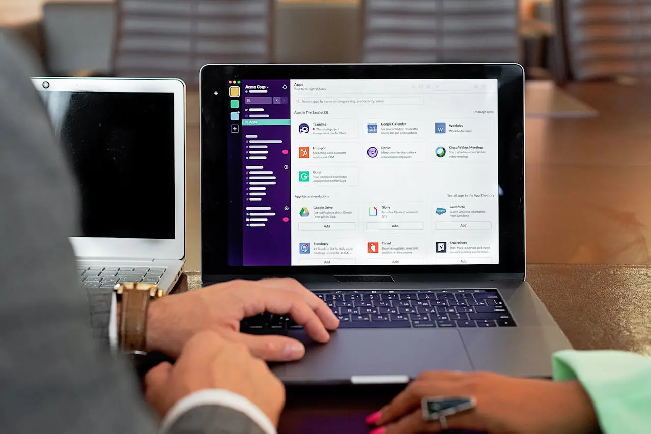Business team using integrated software tools for AI client onboarding systems